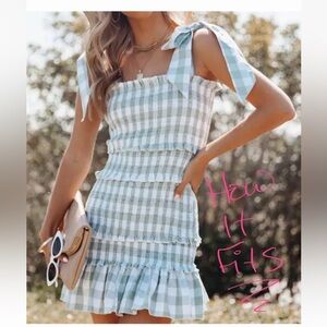 MARBLE tiered smocked bodycon dress